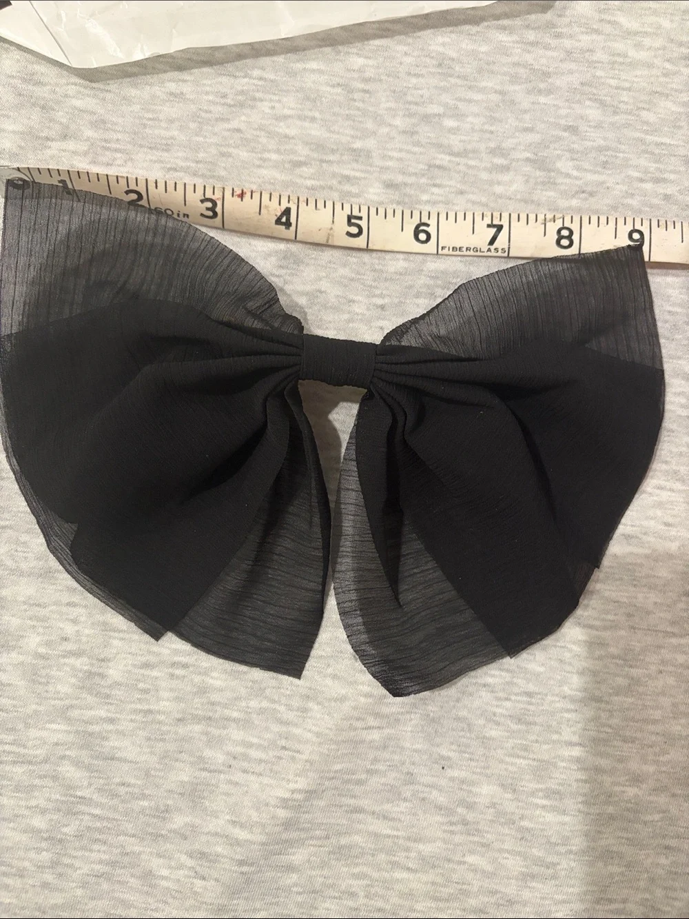 J. Crew Black Sheer Bow Hair Clip/NWT